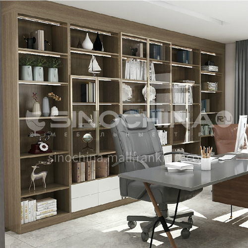 Modern style hot-selling high grade tempered glass bookcase-GF-013